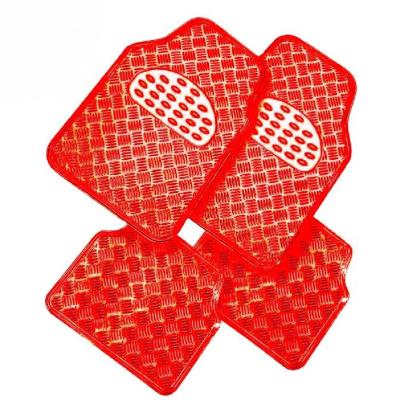 Tapis pvc metalic rouge