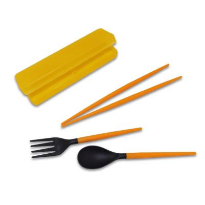 Couverts pique-nique baguettes cuillère et fourchette orange - Cuisine art  de la table - Achat & prix