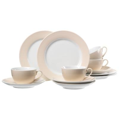 ritzenhoff & breker 597004 doppio service à café crême 12 pièces