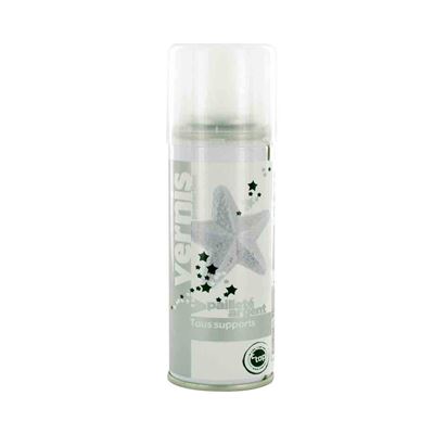 Vernis pailleté argent spray 125 ml - megacrea