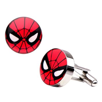Boutons de manchette Marvel Spider-Man en acier inoxydable