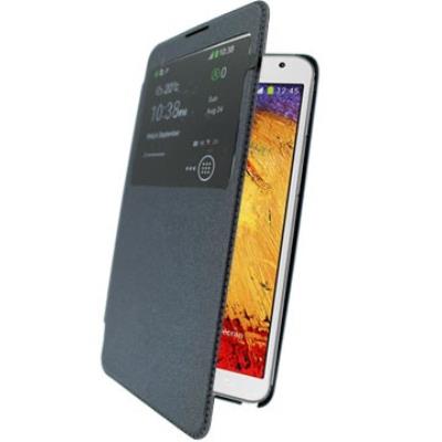 Etui Gris S-View rabat latéral Samsung Note 3
