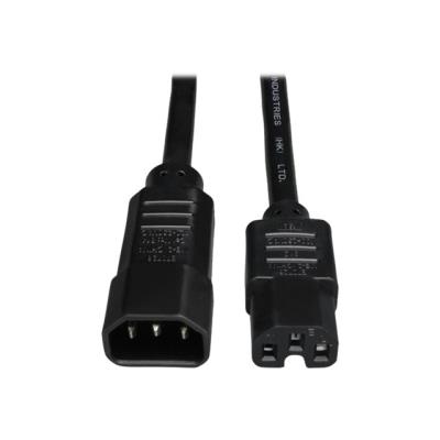 Tripp Lite 2ft Computer Power Cord Cable C14 to C15 Heavy Duty 15A 14AWG 2' - voedingskabel - 61 cm