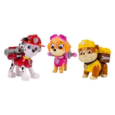Paw patrol - 6024060 - pack de 3 figurines sac à dos transformable 1 - la pat' patrouille