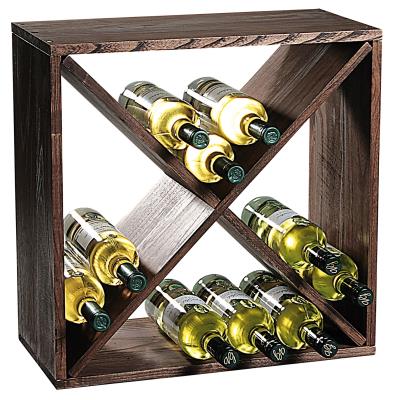 Etagère carré pour bouteilles à vin - 4 compartiments