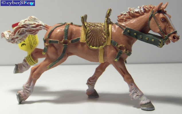 PLASTOY - Cheval au galop beige (sans chevalier)