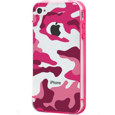 Coque arrière PlexiArmy pour iPhone 4 et 4s rose f