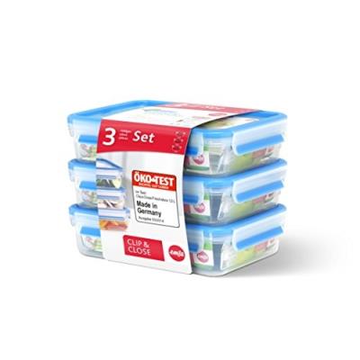 Emsa - Clip Close - Boîtes de Conservation - Lot de 3 - 1,2L - Transparent - Image 2