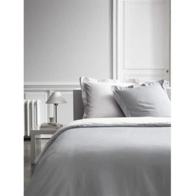 Linge de lit Today Parure de couette Bicolore 220x240cm 100% coton - Chantilly/Zinc