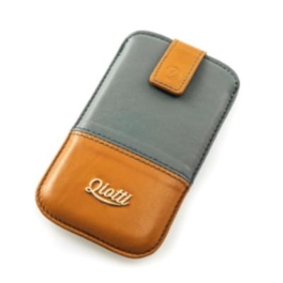 Qiotti luxury two tone etui pour samsung galaxy s3 gt-i9300 s4 gt-i9505 marron gris