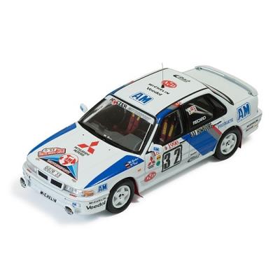 Ixo - rac231 - mitsubishi galant vr-4 evo - monte carlo 1990 - echelle 1 43 - blanc bleu