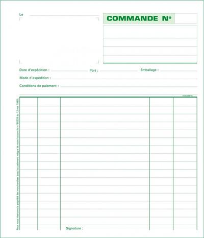 Manifold Exacompta 50 feuillets Commandes 21x18cm Dupli
