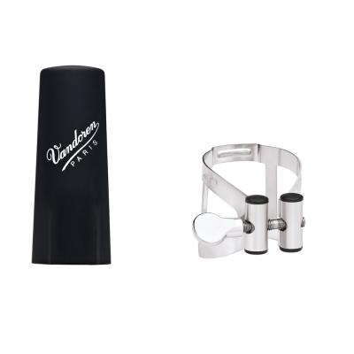 Clarinettes VANDOREN LIGATURE M/O Mib FINITION ETAIN ET COUVRE BEC PLASTIQUE - LC52PP Ligature clarinette Mib