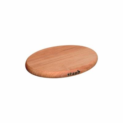 STAUB Dessous de Plat Aimant&eacute;, Ovale, &Oslash; 29 cm, Bois H&ecirc;tre