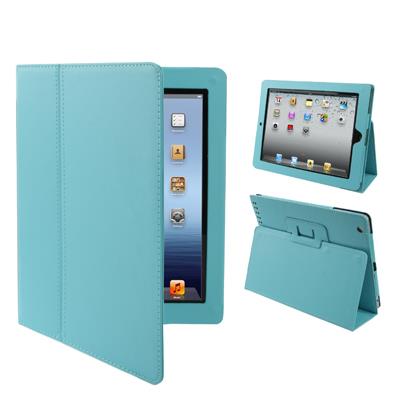 Ipad 4 / 3 / 2  Coque Housse Cuir PU Litchi  (Baby Blue)