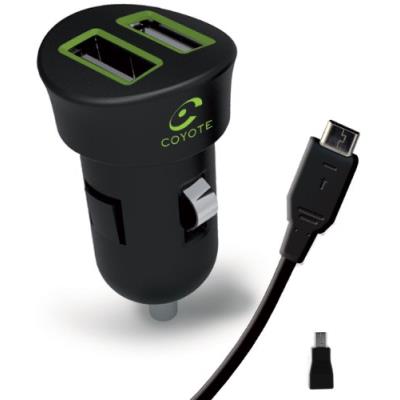 Chargeur allume-cigare double USB - Accessoire Coyote