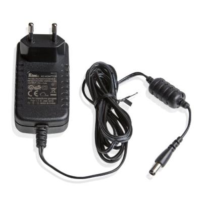 PoppStar 1003524 - chargeur universal pour discos duros externos/reproductores multimedia/grabadores de medios (cable de 1.5 m, 12 V, 2 A, 2000 mA, connecteur de 5.5 mm x 2.1 mm) noir