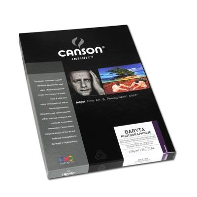 Papier photo satiné Baryta blanc - 310 g/m² - 25 feuilles