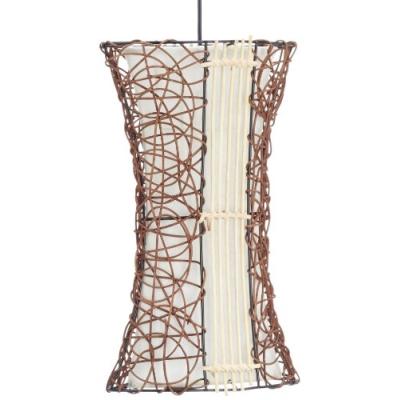 TRIO 316600100 LUSTRE ROTIN  TISSU BLANC