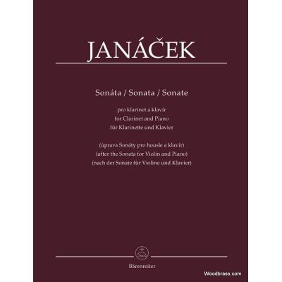 Partitions classique BARENREITER JANACEK L. - SONATA FOR CLARINET & PIANO Clarinette