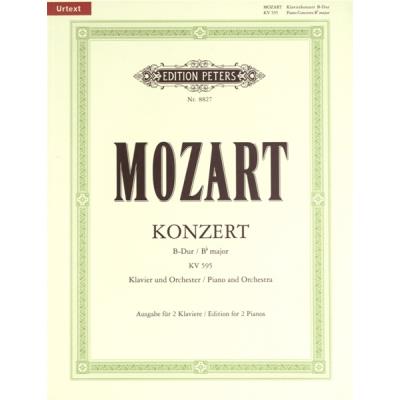 Partitions classique EDITION PETERS MOZART WOLFGANG AMADEUS - PIANO CONCERTO IN B FLAT K595 - PIANO 4 HANDS Piano