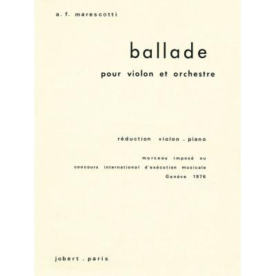 Partitions classique JOBERT MARESCOTTI A.F. - BALLADE - VIOLON, PIANO Violon