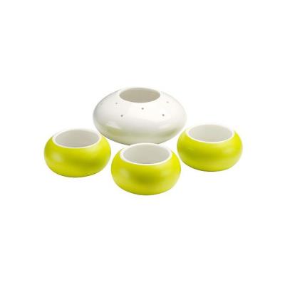 Contento - Pearls set apéritif 4 pièces blanc et vert