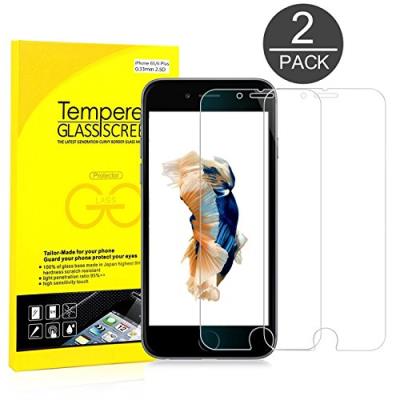 iPhone 6s Plus Protection écran, Rankie Compatible fonction 3D Touch 2-Pack Film Protection en Verre trempé écran protecteur ultra résistant Glass Screen Protector pour Apple iPhone 6 Plus et iPhone 6s Plus 5.5