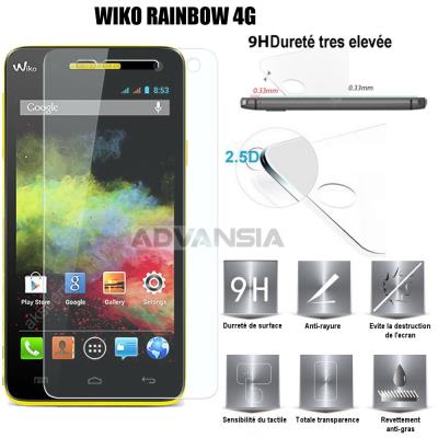 WIKO HIGHWAY RAINBOW 4G Vitre protection d'ecran en verre trempé incassable Tempered Glass