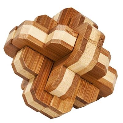 Fridolin - 17159 - puzzle 3d en bambou - noeud rond