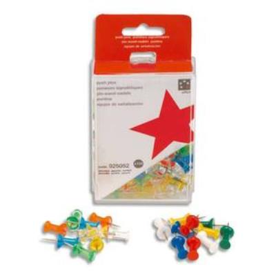 Boite de 100 épingles Pointe acier tête plastique