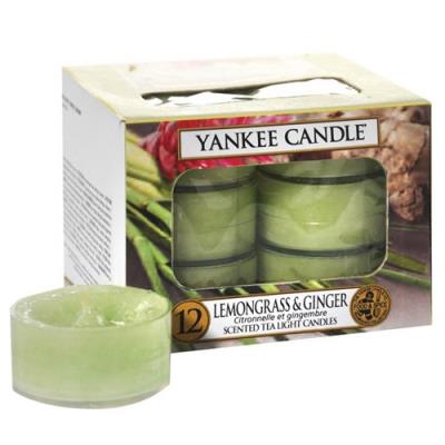 Yankee candle 1507709e citronnelle/gingembre lumignon combinaison vert 8,6 x 8,2 x 5,8 cm 12 pièces