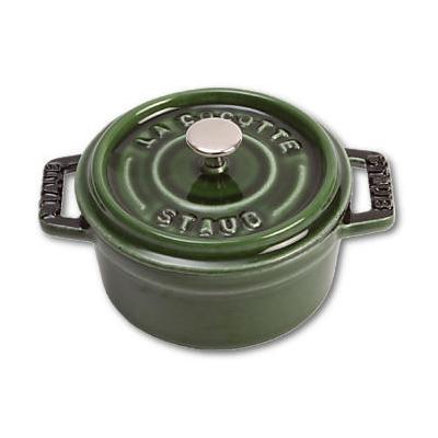 Mini-cocotte c&eacute;ramique &eacute;maill&eacute;e basilic 0,25 L