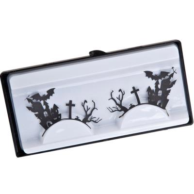 Faux cils courts noirs adulte Halloween taille unique