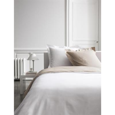 Linge de lit Today Parure de couette Bicolore 220x240cm 100% coton - Mastic/Chantilly
