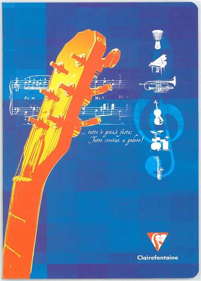 Cahier piqué Musique & Chant A4 Clairefontaine 96 pages Séyès