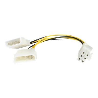 StarTech.com 6in LP4 to 6 Pin PCI Express Video Card Power Cable Adapter - netspanningsadapter - 15.2 cm
