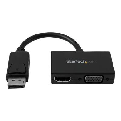 StarTech.com A/V-reisadapter: 2-in-1 DisplayPort naar HDMI of VGA videoconverter - zwart
