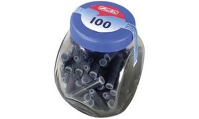 Herlitz cartouches d'encre dans un bouteille en verre, bleu, pqt 100 - vue 2