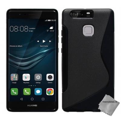 Housse etui coque pochette silicone gel fine pour Huawei P9 - NOIR