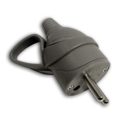 Zenitech Gris Fiche Mâle 2P+T 16A - Image 2