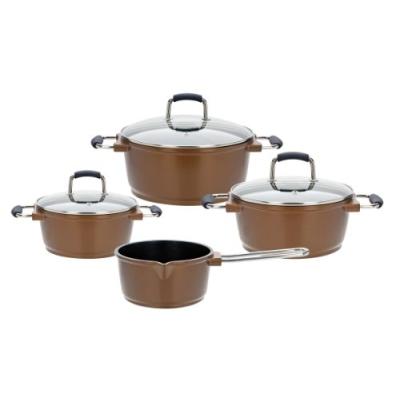 gsw 190145 scala color lot de 4 ustensiles de cuisine bronze