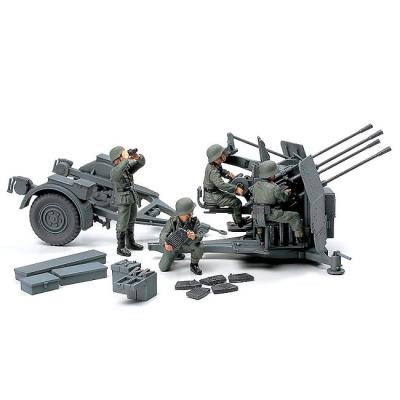 Maquette Canon allemand 20mm Flakvierling 38 avec figurines Tamiya