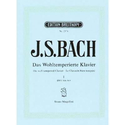 Partitions classique EDITION BREITKOPF BACH JOHANN SEBASTIAN - DAS WOHLTEMPERIERTE KLAVIER I - PIANO Piano