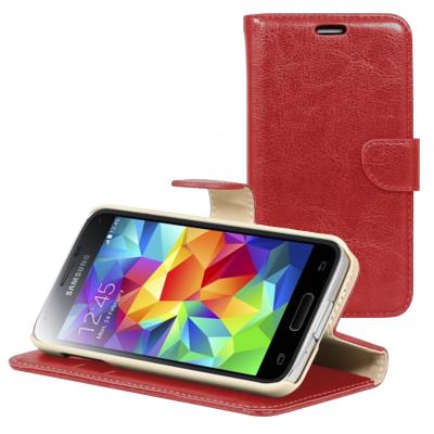 Housse Portfolio Venezia Rouge pour Samsung Galaxy S5 Mini