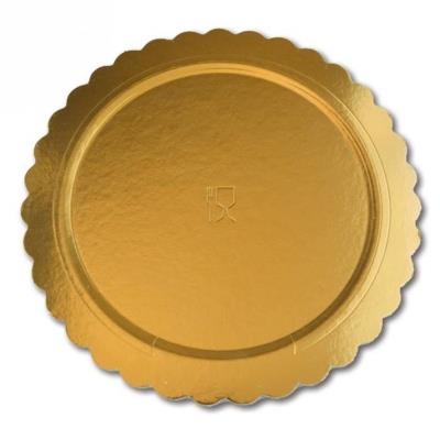 Guardini lot de 3 plateaux en carton rond doré