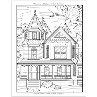 des maisons de campagne 100 Maisons et Intérieurs: Un livre de coloriage pour adultes avec de maisons des villas joliment décorées et bien plus encore ! des cabanes cosy 