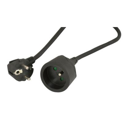Rallonge électrique 2P+T 3G1.5 protection enfant 10.00 m noire