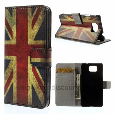 Housse etui coque portefeuille PU cuir pour Samsung Galaxy Alpha G850F + film ecran - UK
