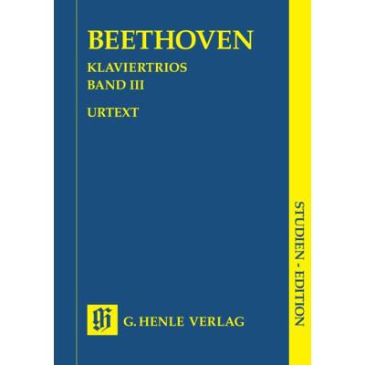 Partitions classique HENLE VERLAG BEETHOVEN L.V. - PIANO TRIOS, VOLUME III Piano